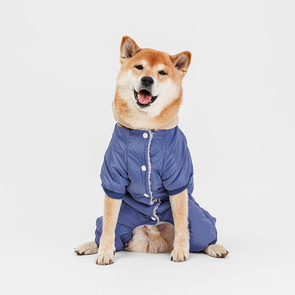 Комбинезон для собак Petmax с цветочком 3XL, голубой (девочка)