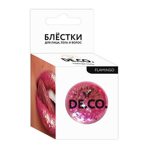 Блестки для лица, тела и волос Deco. by Miami tattoos (Flamingo) 20 г
