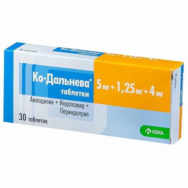 Ко-Дальнева таблетки 5 мг + 1.25 мг + 4 мг 30 шт