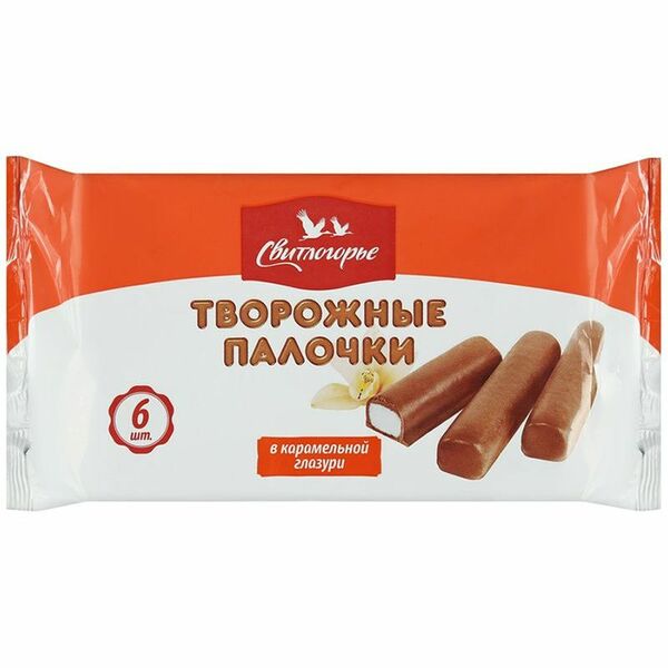 Творожные палочки Свитлогорье ванильные в карамельной глазури 23%, 180г