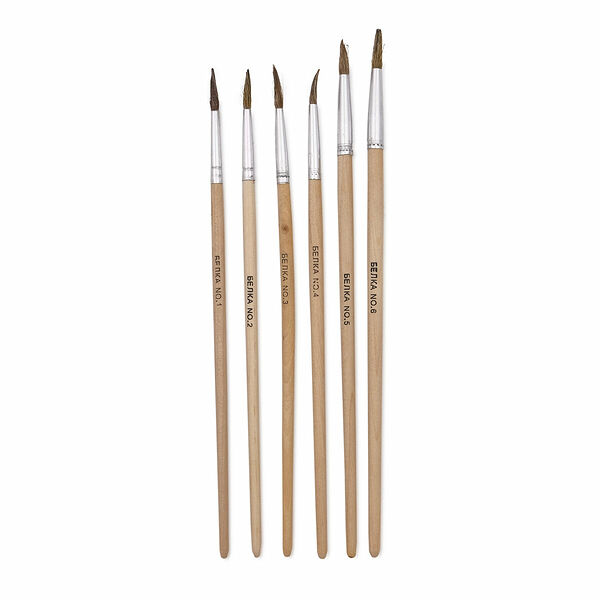 DV-254 Кисти набор 6шт/уп 'Darvish' (белка №1,2,3,4,5,6)