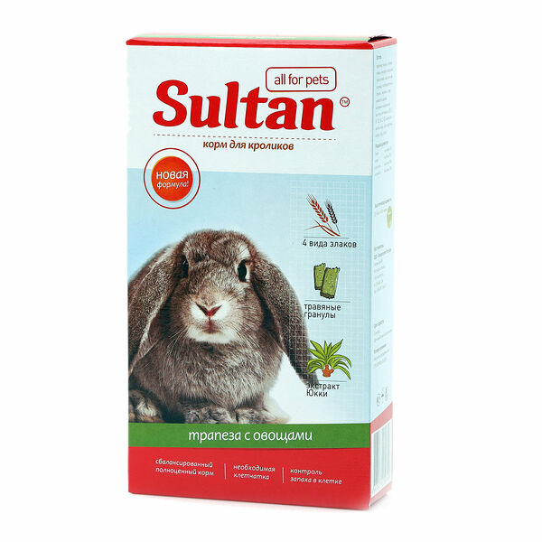 Корм для кроликов Трапеза с овощами ТМ Sultan (Султан)