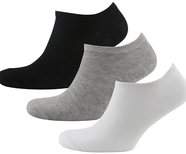 Носки женские INWIN р. 35–37, низкая посадка, цвет белый, серый меланж, черный, Арт. BWS12, 3пары