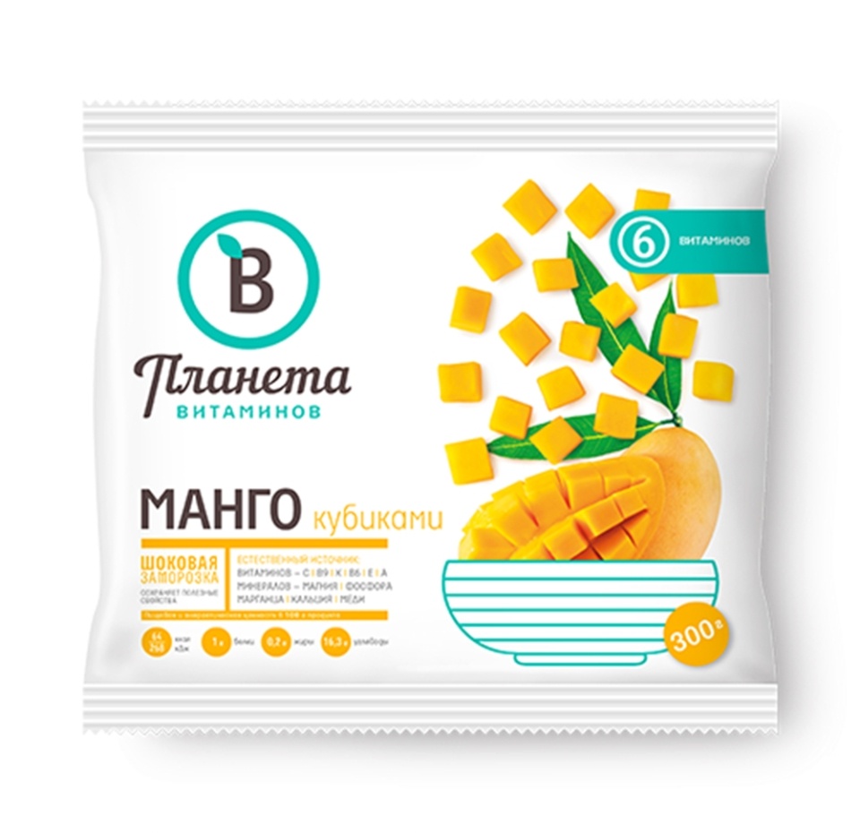 

Манго кубики Планета Витаминов 300 г