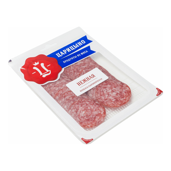 Колбаса Царицыно Нежная с/к п/сух в/с нарезка