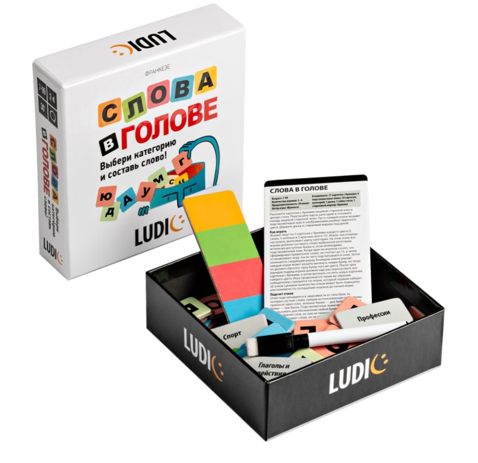 

Настольная карточная игра LUDIC "Слова в голове" 7+, Италия