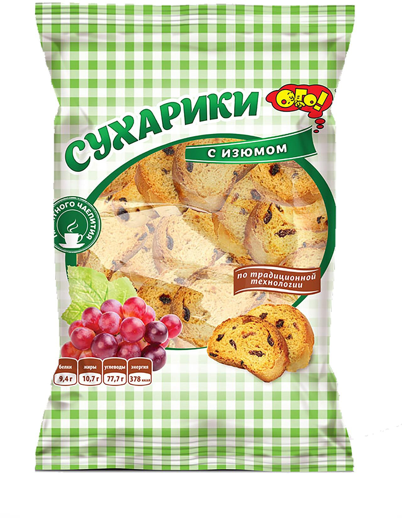 

Сухарики Ого с изюмом