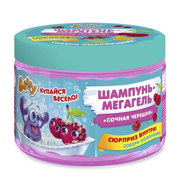 Шампунь-мегагель Baffy сочная черешня с сюрпризом 300 мл