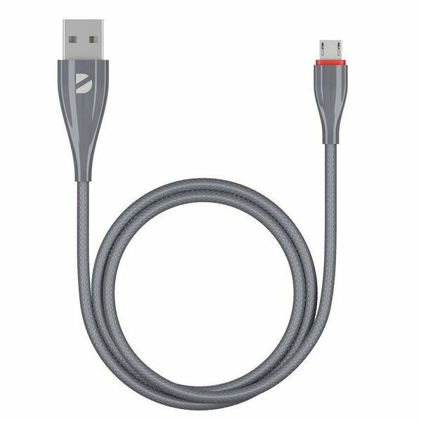 Кабель USB-MicroUSB 1m серый Deppa (72286) ceramic