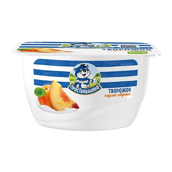 Творожок Простоквашино с персиком и абрикосом 3.6%, 130 г