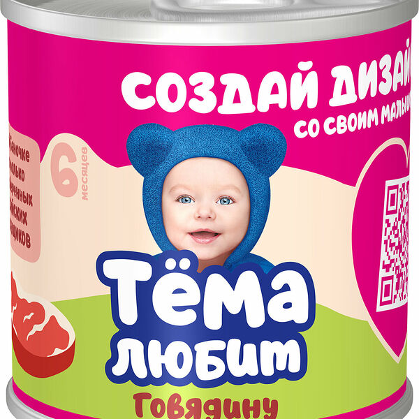 Пюре мясное Тема говядина с 6 месяцев ж/б