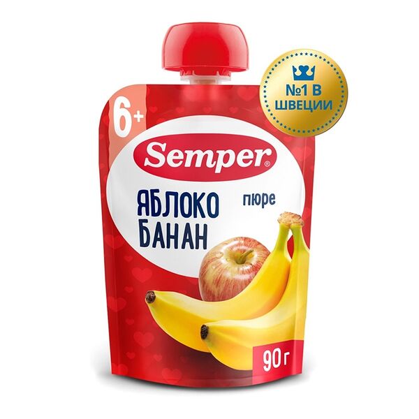 Пюре Semper яблоко-банан