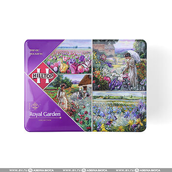 Чай Hilltop Шкатулка с ситечком Прекрасная живопись чёрный, 200г