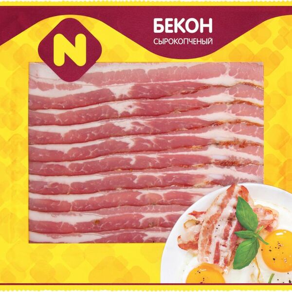 Бекон сырокопчёный Останкино 180г
