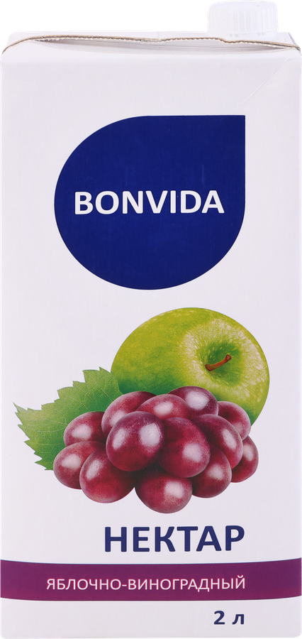 

Нектар Bonvida Яблочно-виноградный, 2 л