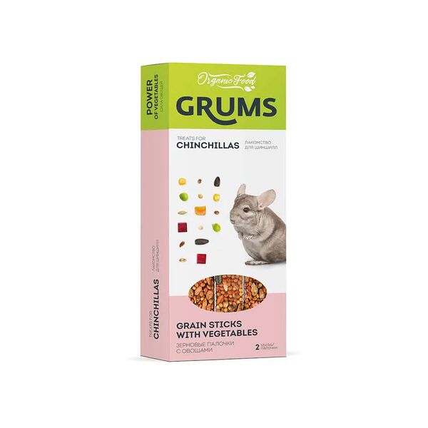 Зерновые палочки для шиншилл 2 шт
