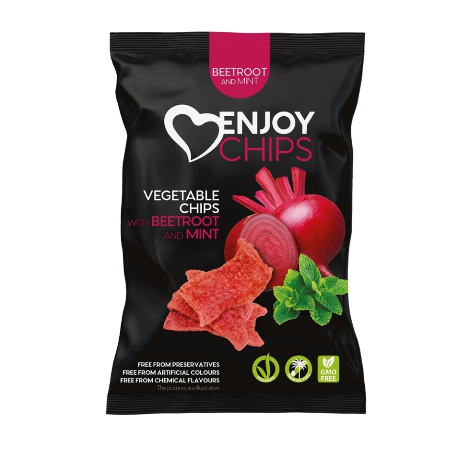 

Чипсы Joxty enjoy свекольные запеченные с мятой (без глютена, веган) 40г, Италия