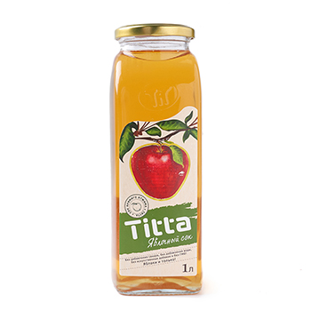 

Сок прямого отжима Titta яблочный 1 л