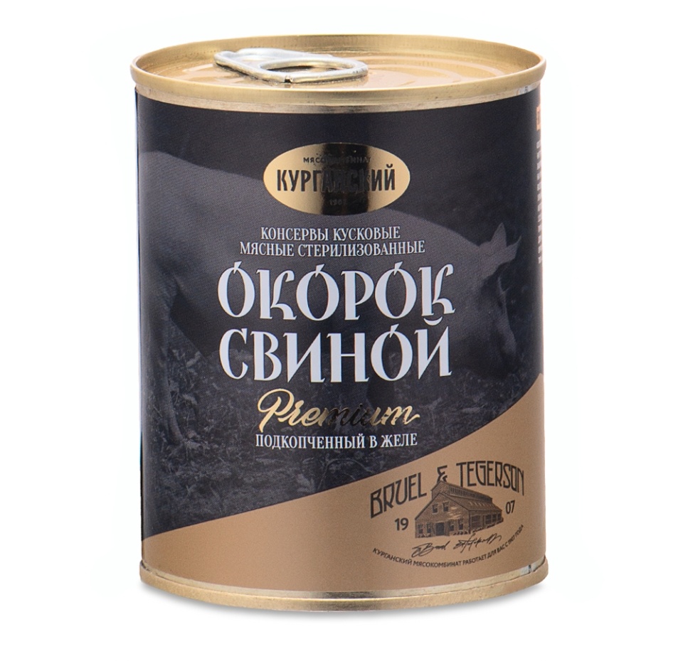 

Окорок свиной Курганский МК Premium подкопчённый в желе Exclusive Standard 340 г