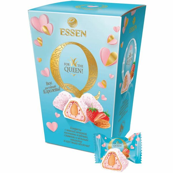 Сладкий подарочный набор Essen клубника-сливки-миндаль-кокос 150г