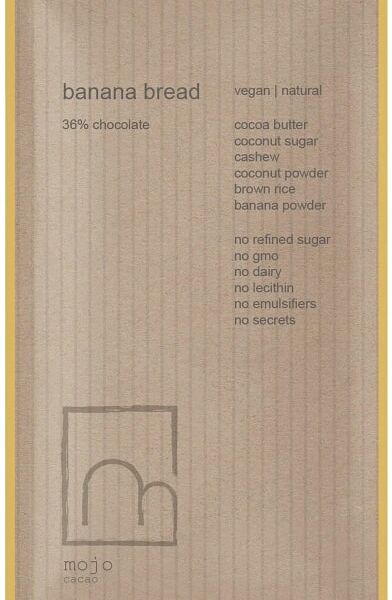 Шоколад Mojo Cacao Banana Bread 36% 20г