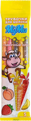 Трубочки для молока Муми со сливками сливочный микс 30г