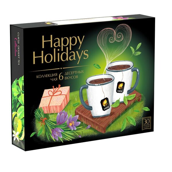 Чай кертис 58.5 г 30 сашетов коллекция с десертными вкусами