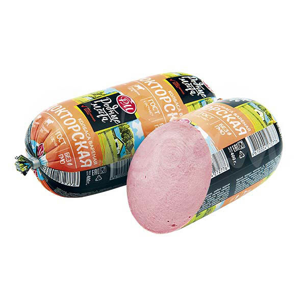 Колбаса Докторская Родные Места 400гр Вареная ГОСТ кат А