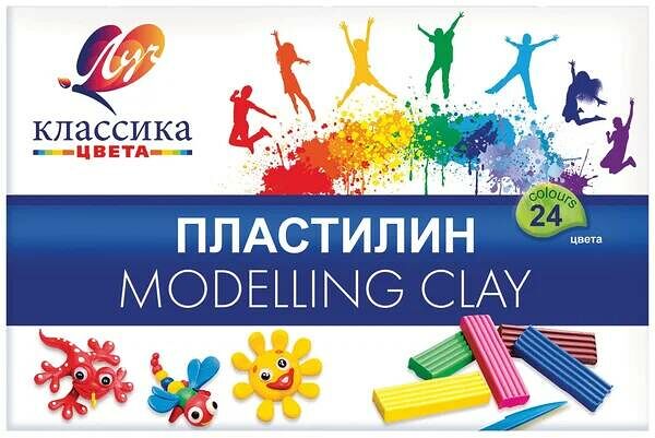 Пластилин Луч Классика 24 цвета 480 гр