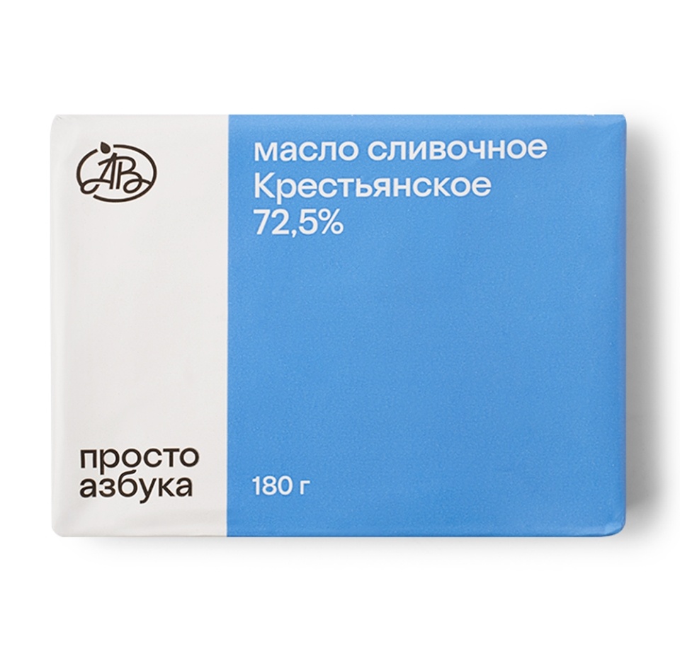 

Масло сливочное Просто Азбука Крестьянское 72,5% Вологодский МК