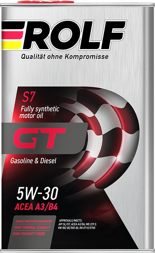 Масло моторное ROLF GT SAE 5W-30, ACEA A3/B4, синтетическое, 1л