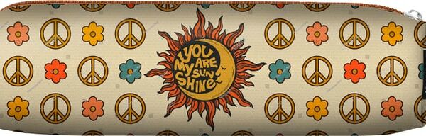 Пенал-тубус Lorex Tube Hippie на молнии 4*6*20см