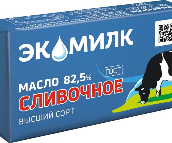 Масло сливочное Экомилк 82.5% 180г