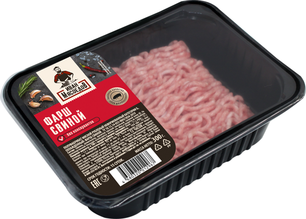 Фарш свиной Иван Мясоедов, охлажденный