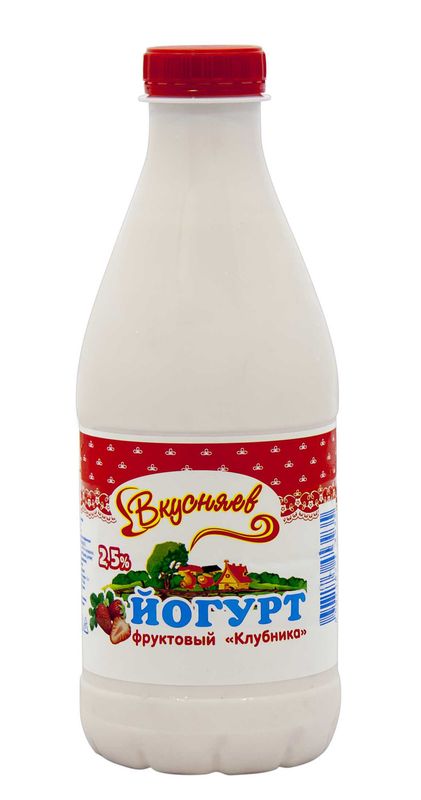 

Йогурт Вкусняев фруктовый Клубника 2.5% 930 г