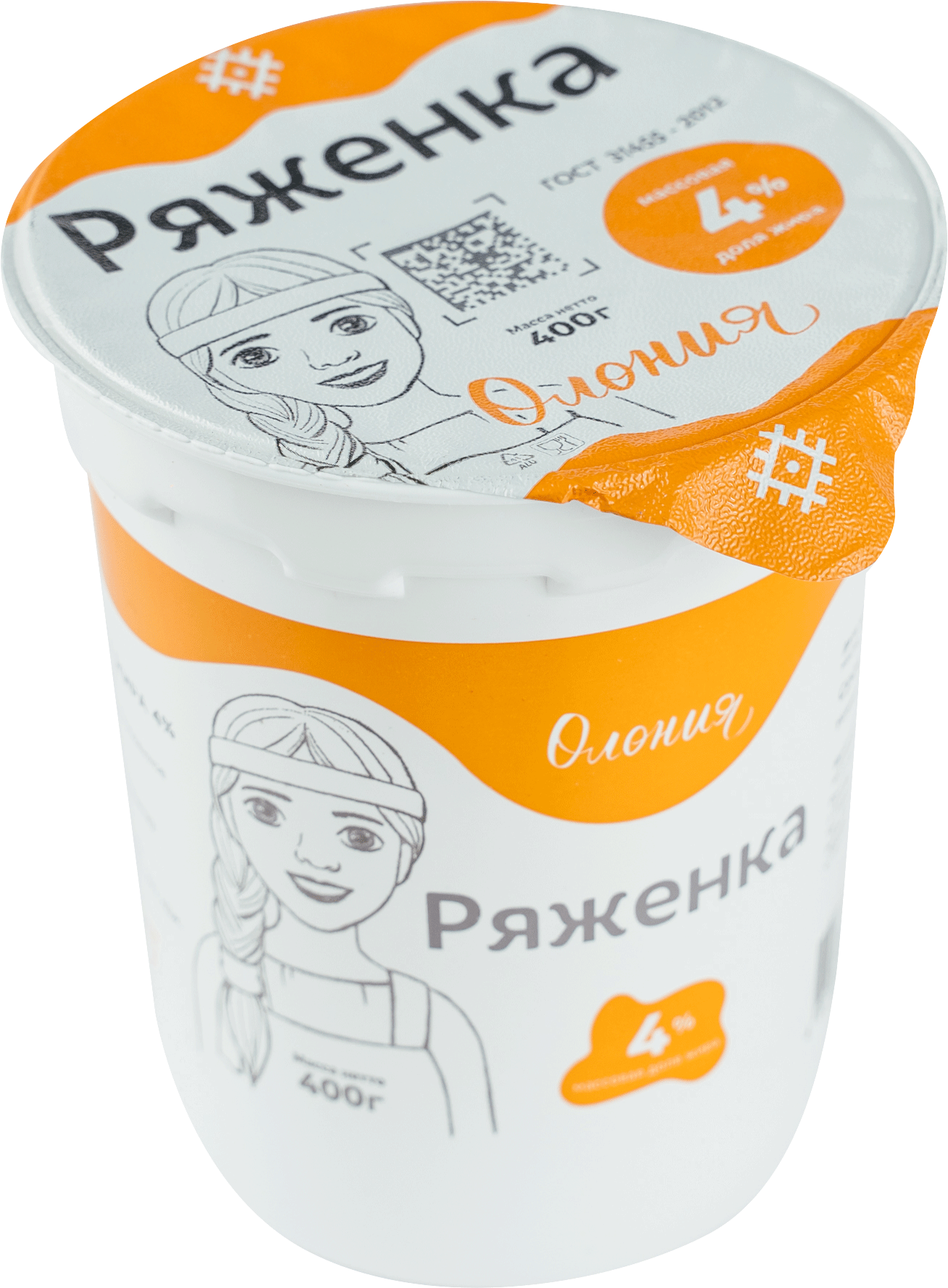 

Ряженка Олония 4% БЗМЖ, 400г