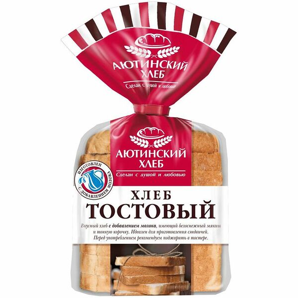 Хлеб Аютинский Хлеб Тостовый в нарезке 280 г