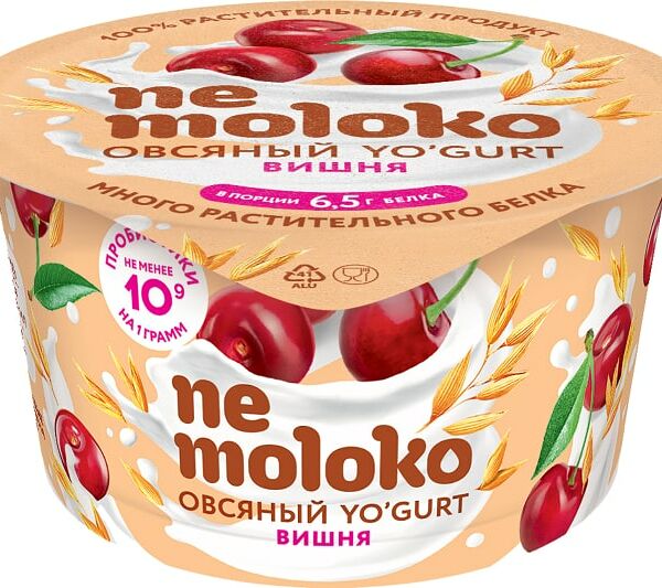 Десерт Nemoloko Овсяный с вишней 130г