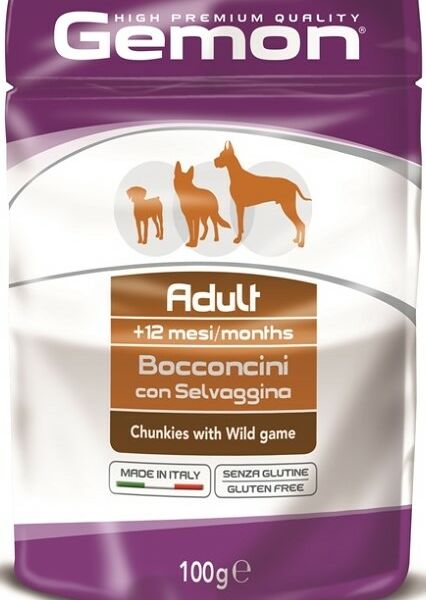 Gemon Dog Adult пауч для собак (кусочки) Дичь