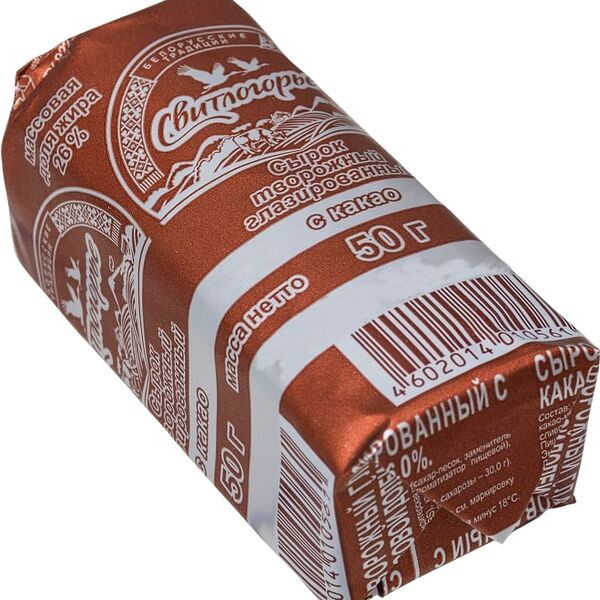 Сырок глазированный Свитлогорье с какао 26% 50г
