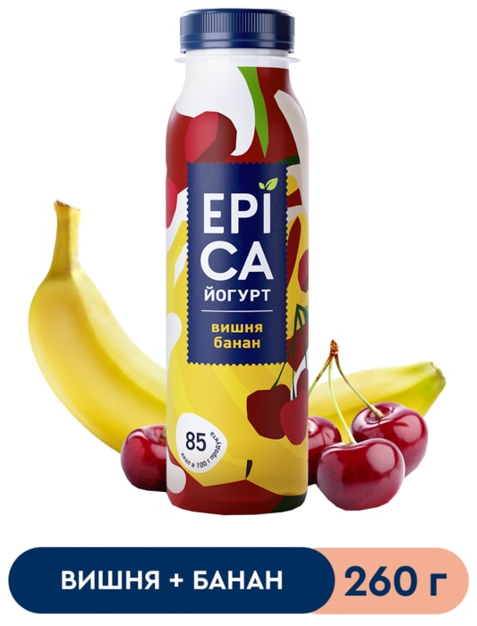 

Йогурт питьевой Epica вишня-банан 2.5% 260 г