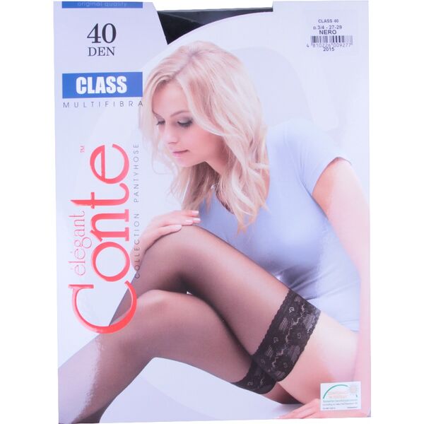 Чулки женские Conte elegant CLASS den 40 р-р 3-4 nero 8С-91 СП