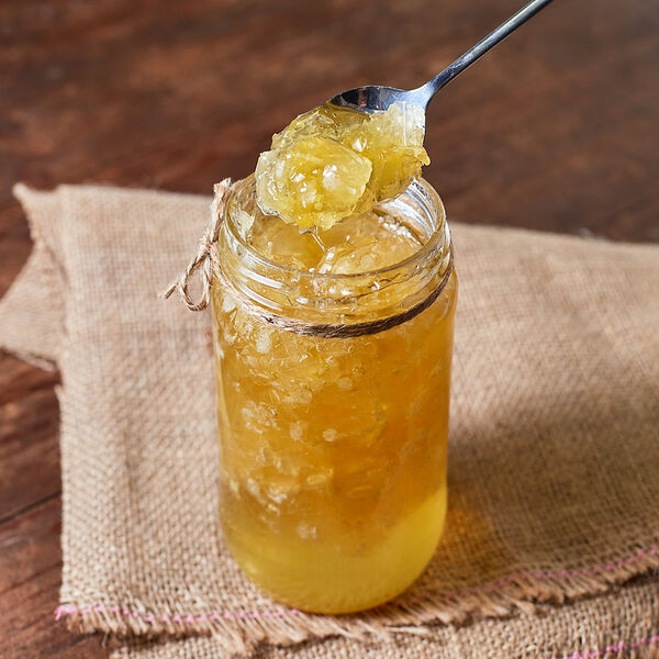 Мед с сотами в банке