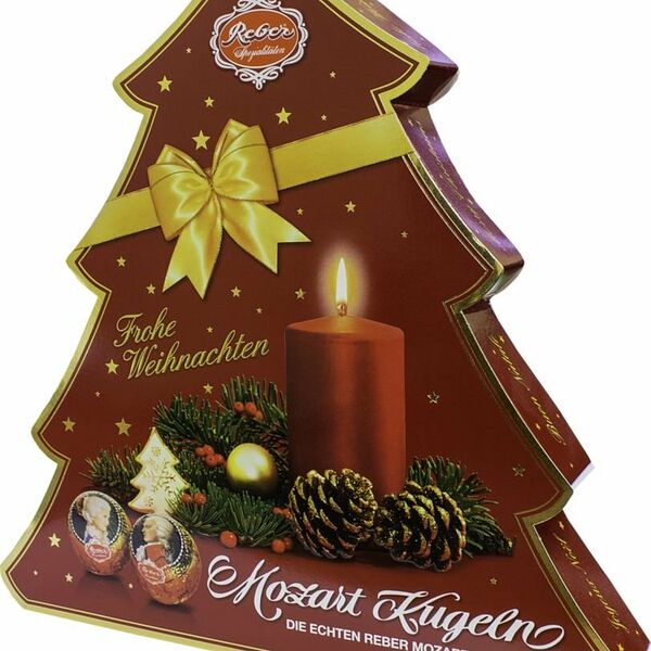 Набор конфет Reber Mozart Kugeln Ассорти Рождественское дерево, 240 г