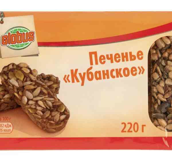 Печенье злаковое Глобус Кубанское