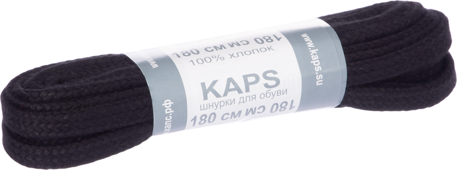 

Шнурки плоские KAPS черные, 180см
