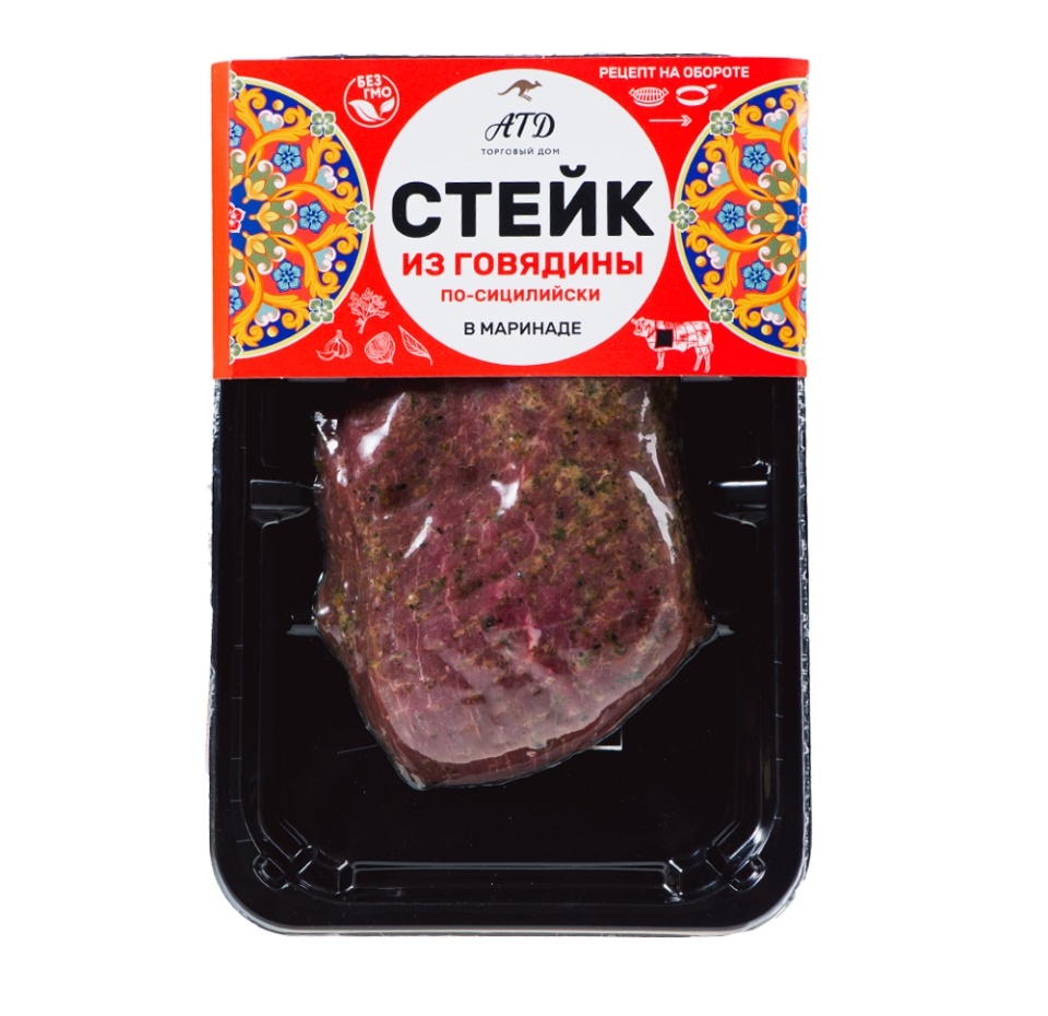 

Стейк из говядины по-сицилийски в маринаде охлажденный АТД Россия 250 г
