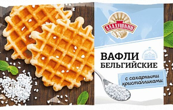 Вафли Аладушкин бельгийские с сахарными кристалликами