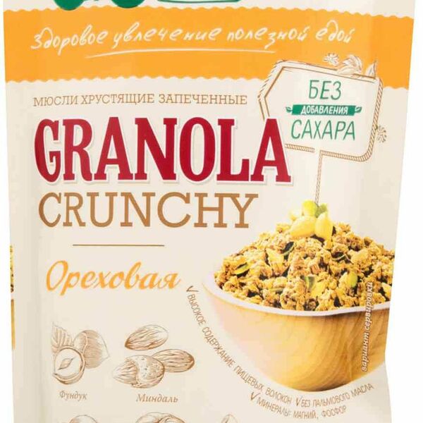 Мюсли хрустящие запеченные Ореховые ТМ Bionova (Бионова)