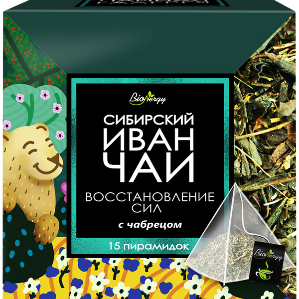 Иван-чай BIONERGY Восстановление сил с чабрецом, 15 пирамидок